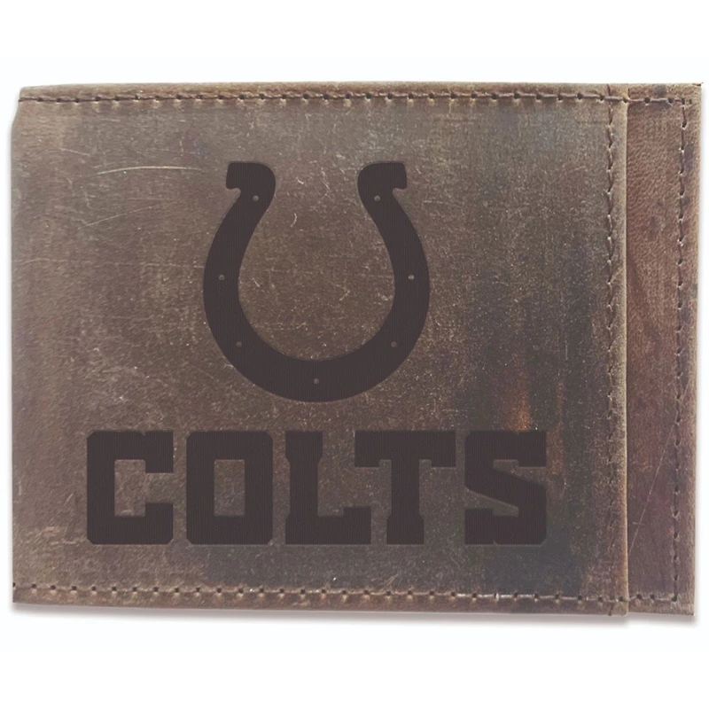 Brown Indianapolis Colts Bifold Leather Wallet