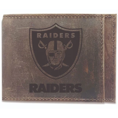 Brown Las Vegas Raiders Bifold Leather Wallet