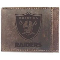 Brown Las Vegas Raiders Bifold Leather Wallet
