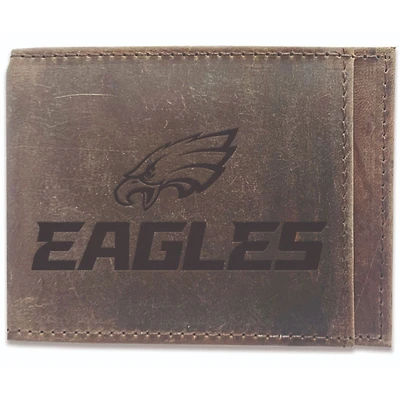 Brown Philadelphia Eagles Bifold Leather Wallet