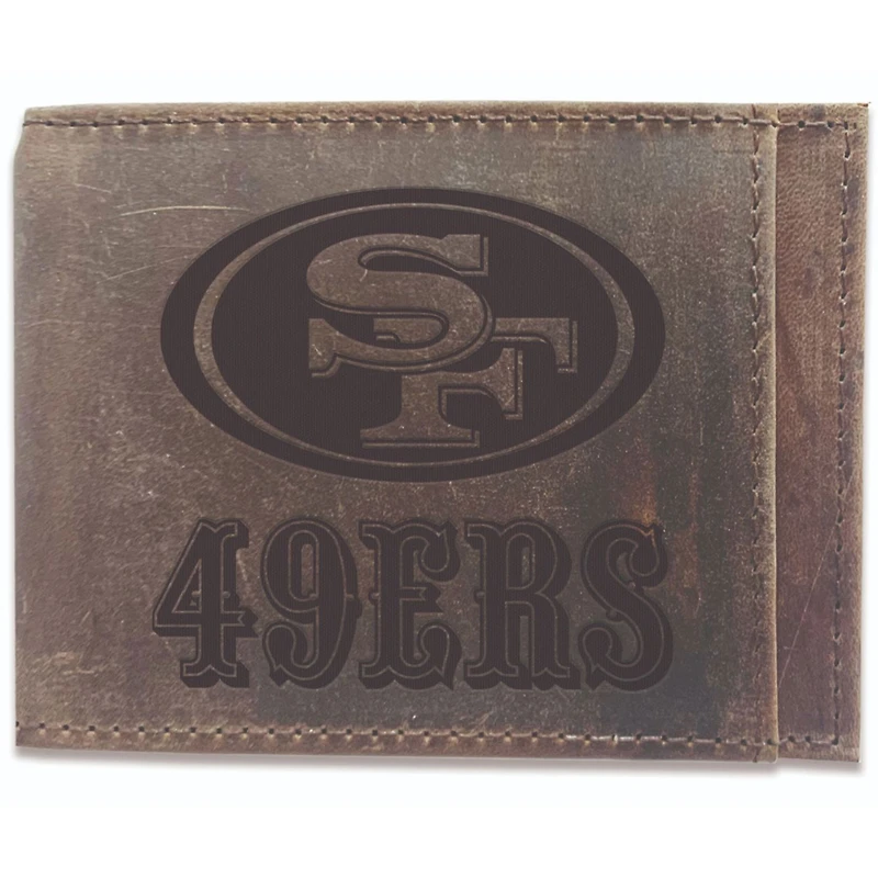 Brown San Francisco 49ers Bifold Leather Wallet