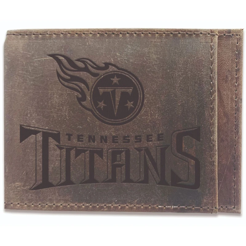 Brown Tennessee Titans Bifold Leather Wallet