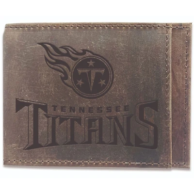 Brown Tennessee Titans Bifold Leather Wallet