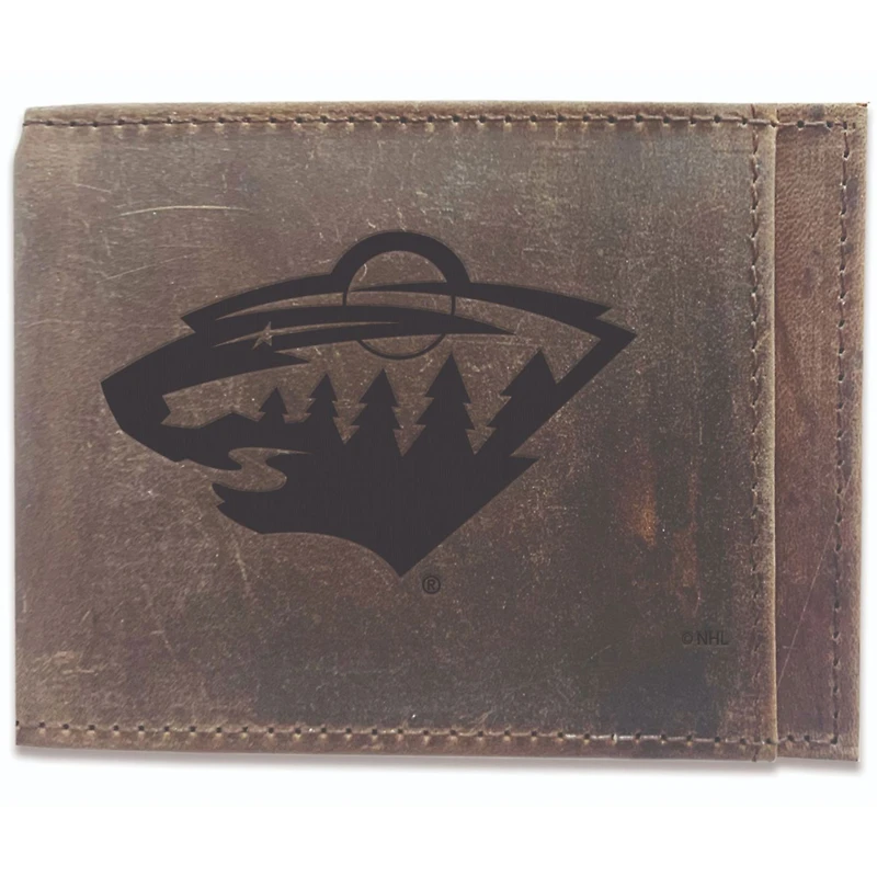 Brown Minnesota Wild Bifold Leather Wallet