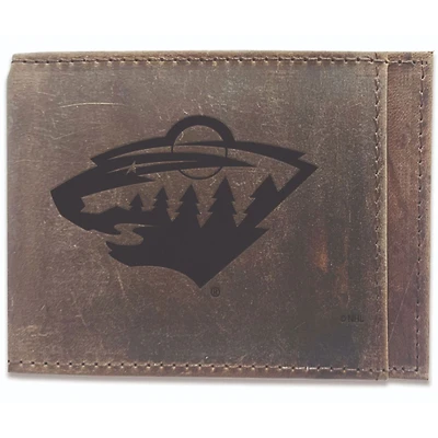 Brown Minnesota Wild Bifold Leather Wallet