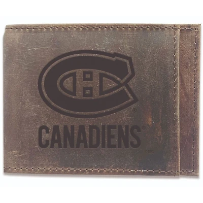 Brown Montreal Canadiens Bifold Leather Wallet