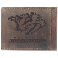 Brown Nashville Predators Bifold Leather Wallet