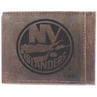 Brown New York Islanders Bifold Leather Wallet