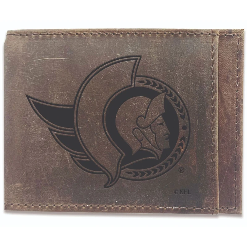Brown Ottawa Senators Bifold Leather Wallet