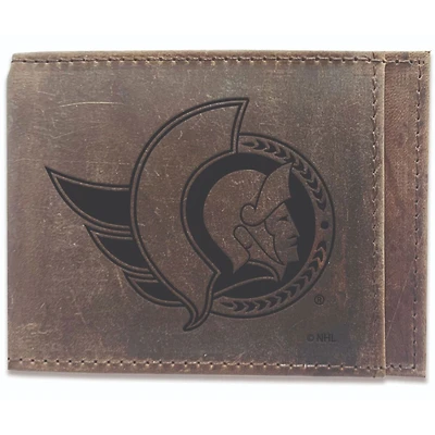 Brown Ottawa Senators Bifold Leather Wallet