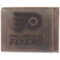 Brown Philadelphia Flyers Bifold Leather Wallet