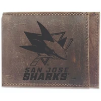 Brown San Jose Sharks Bifold Leather Wallet