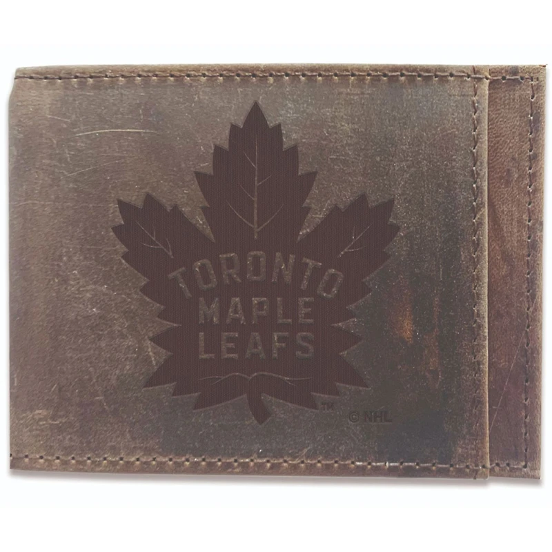 Brown Toronto Maple Leafs Bifold Leather Wallet