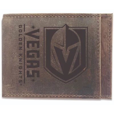 Brown Vegas Golden Knights Bifold Leather Wallet