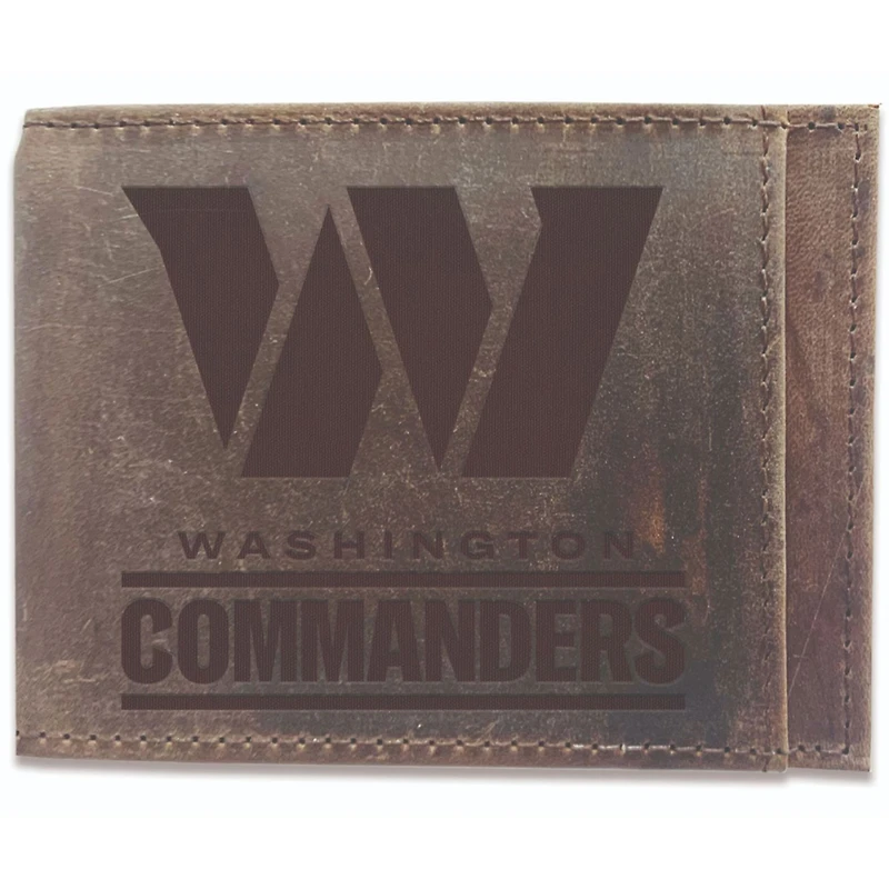 Brown Washington Commanders Bifold Leather Wallet