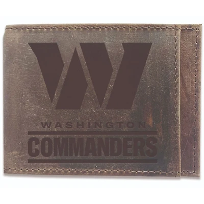 Brown Washington Commanders Bifold Leather Wallet