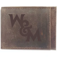 Brown William & Mary Tribe Bifold Leather Wallet