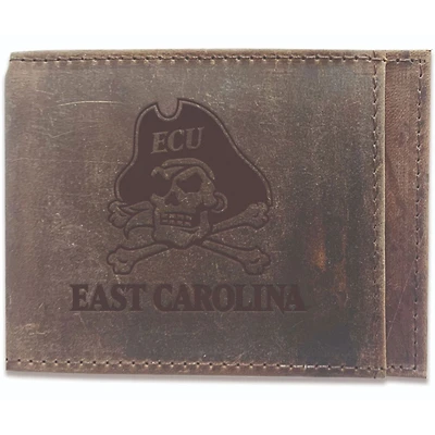 Brown ECU Pirates Bifold Leather Wallet