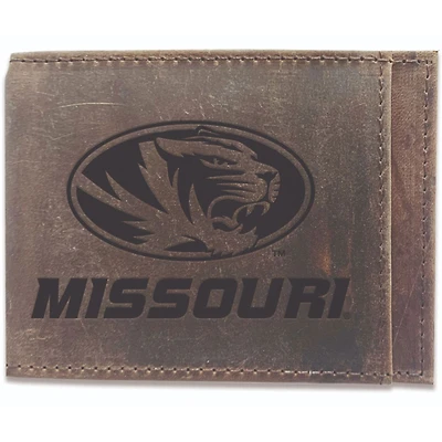Brown Missouri Tigers Bifold Leather Wallet