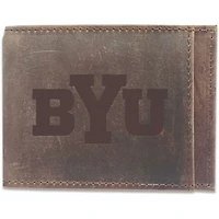 Brown BYU Cougars Bifold Leather Wallet