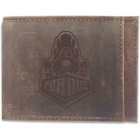 Brown Purdue Boilermakers Bifold Leather Wallet