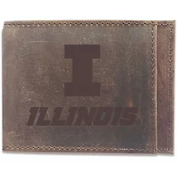 Brown Illinois Fighting Illini Bifold Leather Wallet