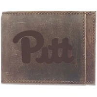Brown Pitt Panthers Bifold Leather Wallet