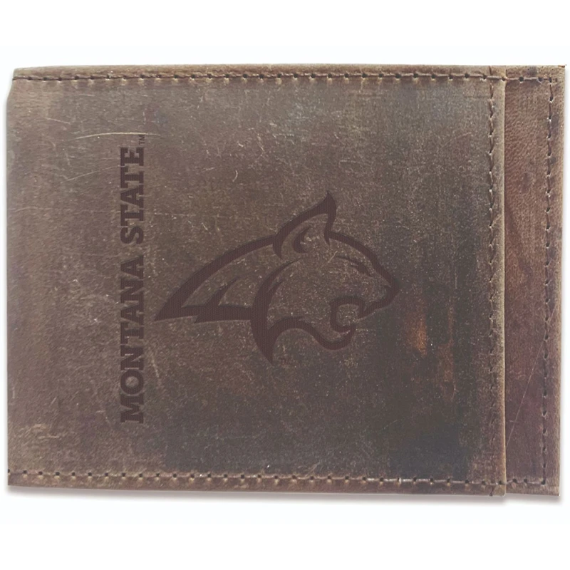Brown Montana State Bobcats Bifold Leather Wallet