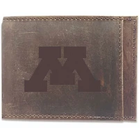 Brown Minnesota Golden Gophers Bifold Leather Wallet