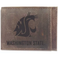 Brown Washington State Cougars Bifold Leather Wallet