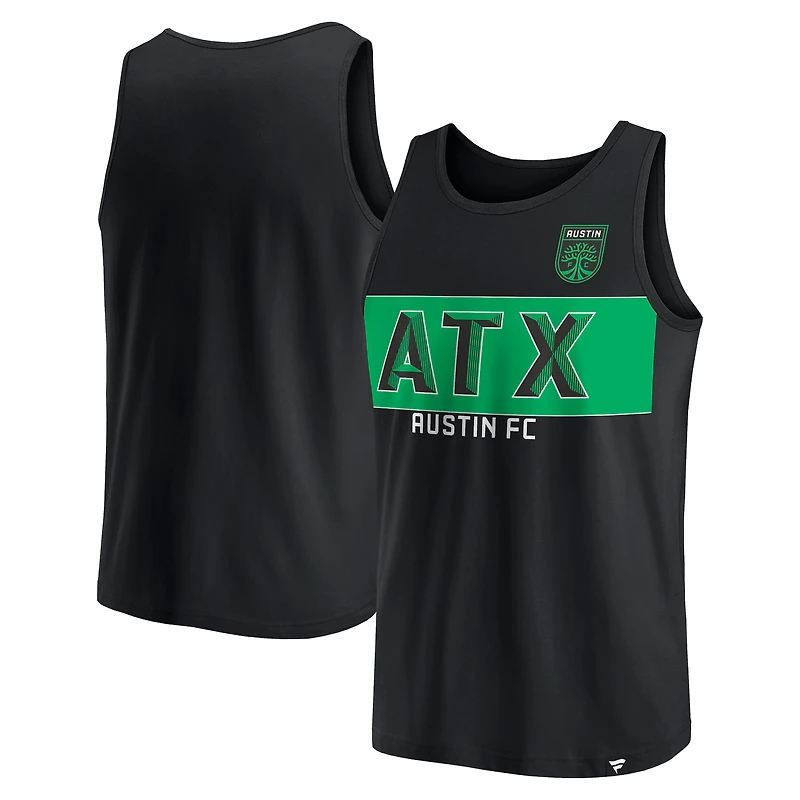 Men's Fanatics Black Austin FC Run Angle Tank Top
