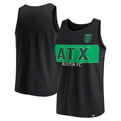 Men's Fanatics Black Austin FC Run Angle Tank Top