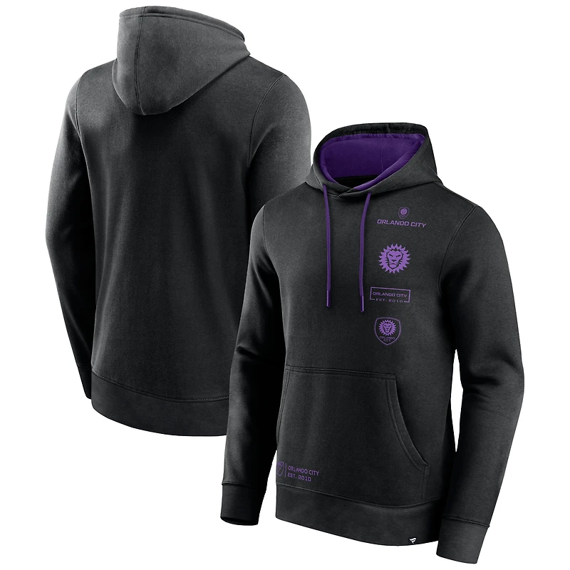 Men's Fanatics Black Orlando City SC Halftime Pullover Hoodie