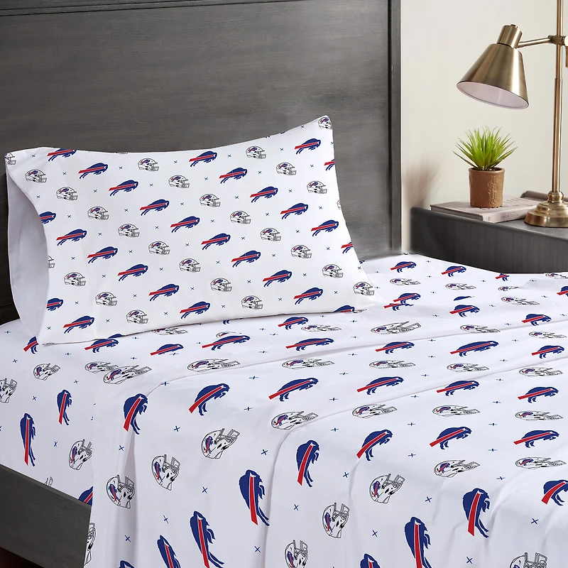 Buffalo Bills Three-Piece Twin Sheet Set