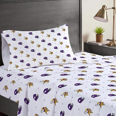 Minnesota Vikings Three-Piece Twin Sheet Set