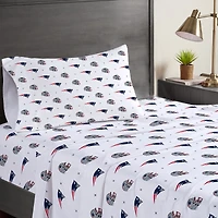 New England Patriots Three-Piece Twin Sheet Set