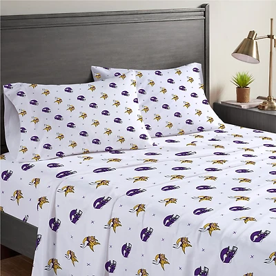 Minnesota Vikings Four-Piece Full Sheet Set