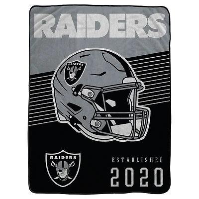 Las Vegas Raiders 60" x 80" Helmet Stripes Royal Plush Blanket
