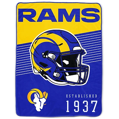 Los Angeles Rams 60" x 80" Helmet Stripes Royal Plush Blanket