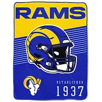 Los Angeles Rams 60" x 80" Helmet Stripes Royal Plush Blanket