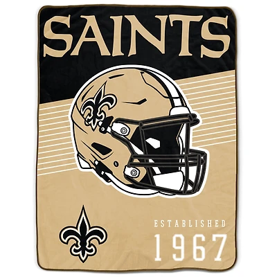 New Orleans Saints 60" x 80" Helmet Stripes Royal Plush Blanket