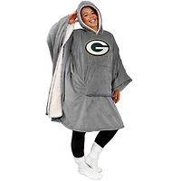 Green Bay Packers 60" x 80" Logo Patch Team Color Bloncho with Sherpa