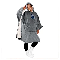 Los Angeles Dodgers 60" x 80" Logo Patch Team Color Bloncho with Sherpa