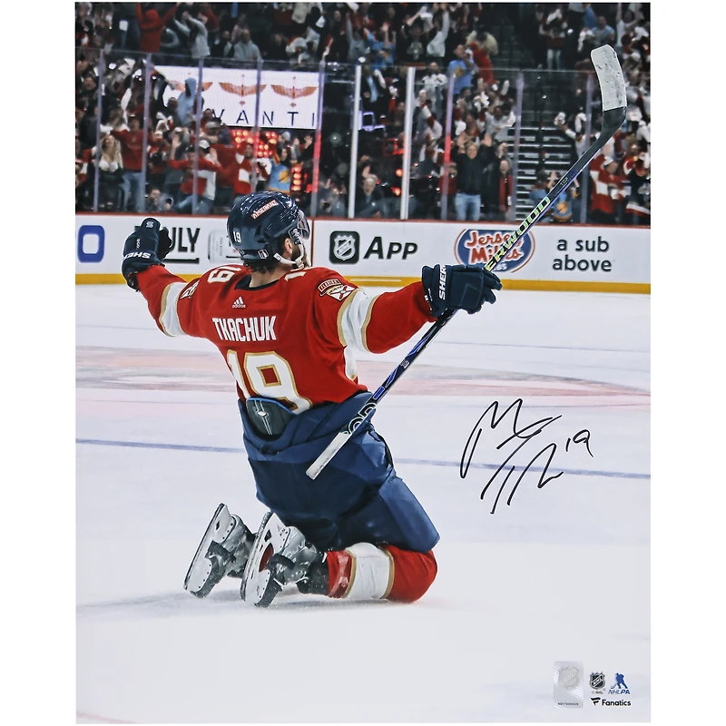 Matthew Tkachuk Florida Panthers Autographed 16" x 20" Eastern Conference Final Game Winning Goal Celebrating Photograph