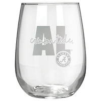 Alabama Crimson Tide Etched 17oz. City Stemless Wine Glass