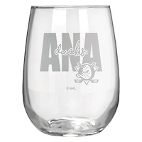 Anaheim Ducks Etched 17oz. City Stemless Wine Glass