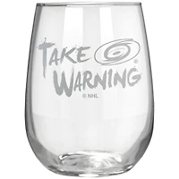 Carolina Hurricanes Etched 17oz. Rally Cry Stemless Wine Glass