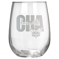 Charlotte Hornets Etched 17oz. City Stemless Wine Glass