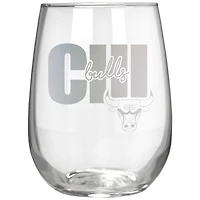 Chicago Bulls Etched 17oz. City Stemless Wine Glass