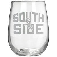 Chicago White Sox Etched 17oz. Rally Cry Stemless Wine Glass
